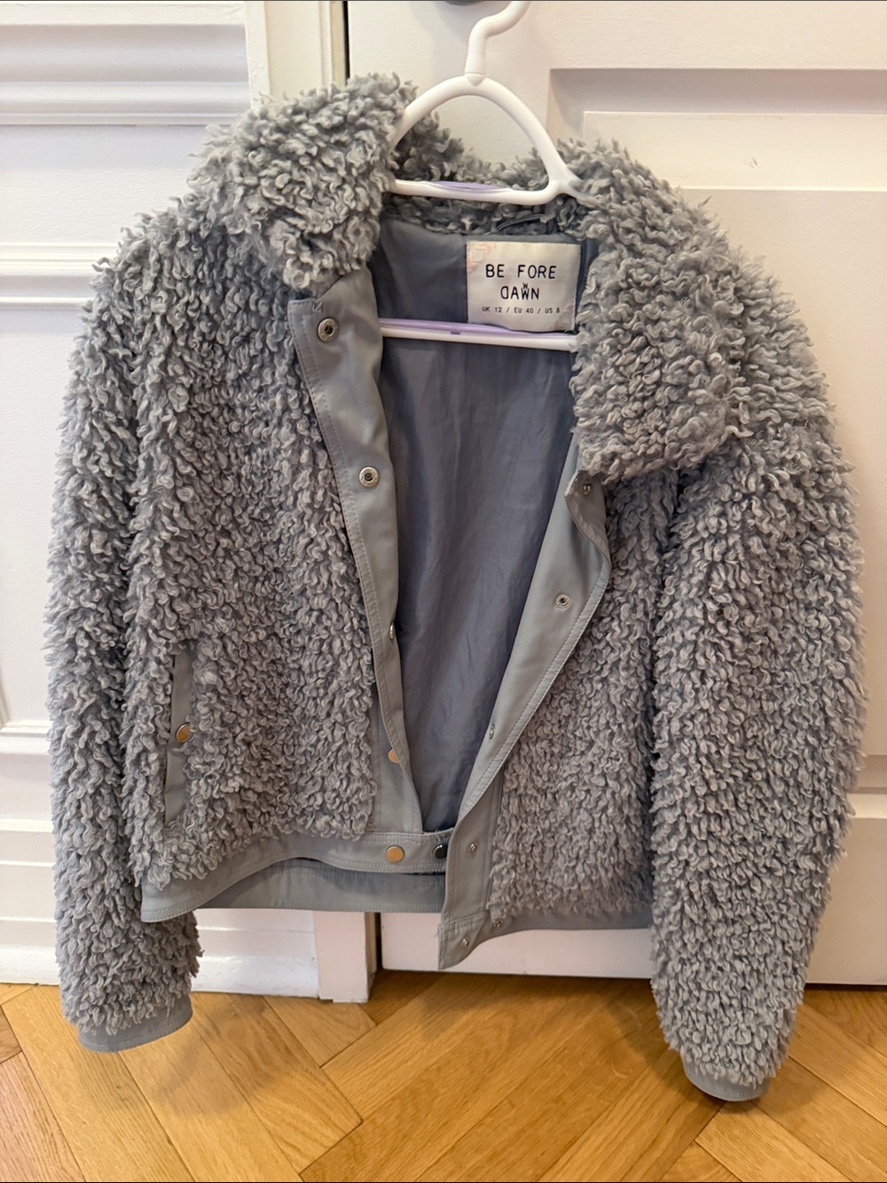 Light Gray Sherpa Teddy Jacket